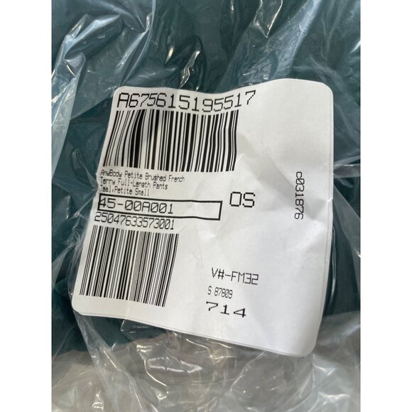 AnyBody Pet Brushed French Terry Full Length Pant Size Small Teal Lounge Comfy - Picture 4 of 9